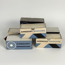 6 Vintage Airequipt Slide Tray Magazine Cartridges w/Boxes 35mm 2x2 Slides 36 Ca