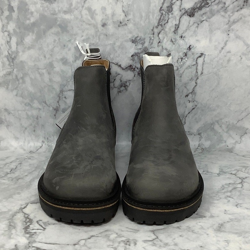Birkenstock Womens 36 Graphite Leather Stalon II Chelsea Boots