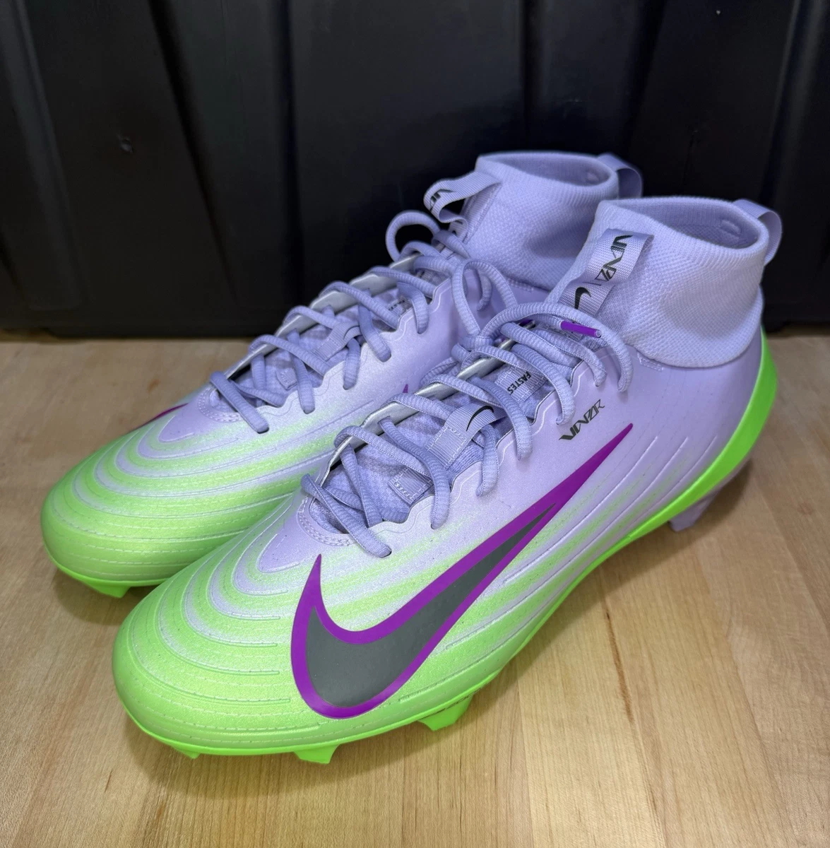 Nike Air Zoom Vapor Pro 1 Football Cleats Men 10 Hydrangeas Green Strike New Nike Air Zoom Vapor Pro 1 Hydrangeas Green Strike for Sale  main image 3