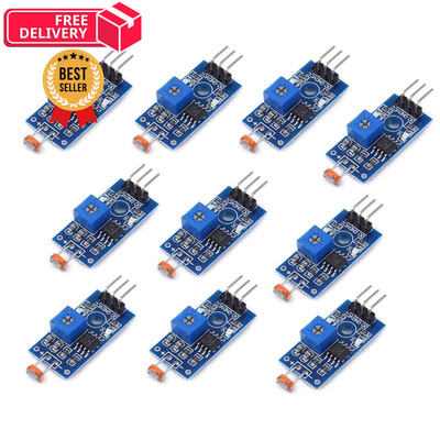 Teyleten Robot 5MM LDR Photosensitive Sensor Module Light Dependent Blue 