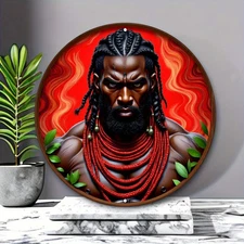 Cultural Theme 8x8" Aluminum Art Home/Cafe Wall Decor