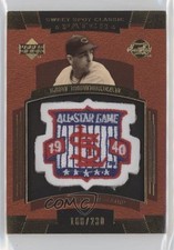 2004 Sweet Spot Classic All-Star/World Series Logo 230 Lou Boudreau Patch 0o8k