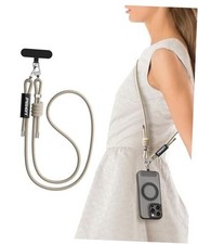 Phone Lanyard - Cell Phone Crossbody Lanyards with Adjustable Nylon Neck Grey