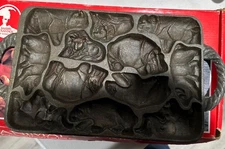 Bakers Advantage Animal Cast Iron Cookie Pan Bakeware By Roshco