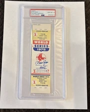 World Series 1975 Pete Rose Signed Ticket Game 2