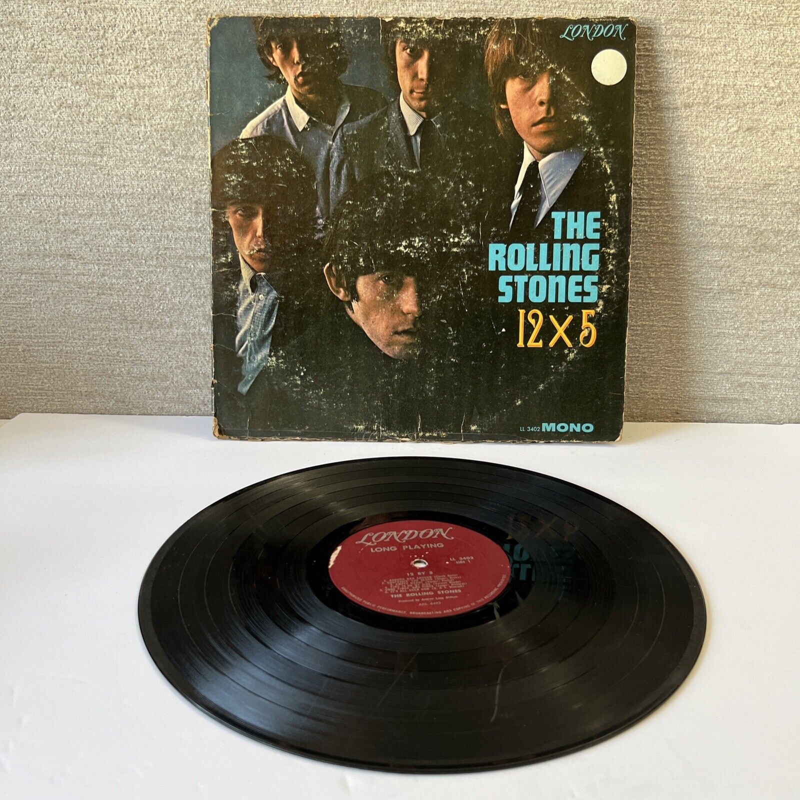 The Rolling Stones 12x5 Original London LL 3402 Mono USA Blues Rock Lp Vinyl EUC