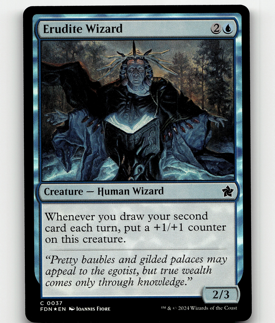 FOIL - MTG - Erudite Wizard #37 - Foundations | eBay FOIL - MTG - Erudite Wizard #37 - Foundations | eBay