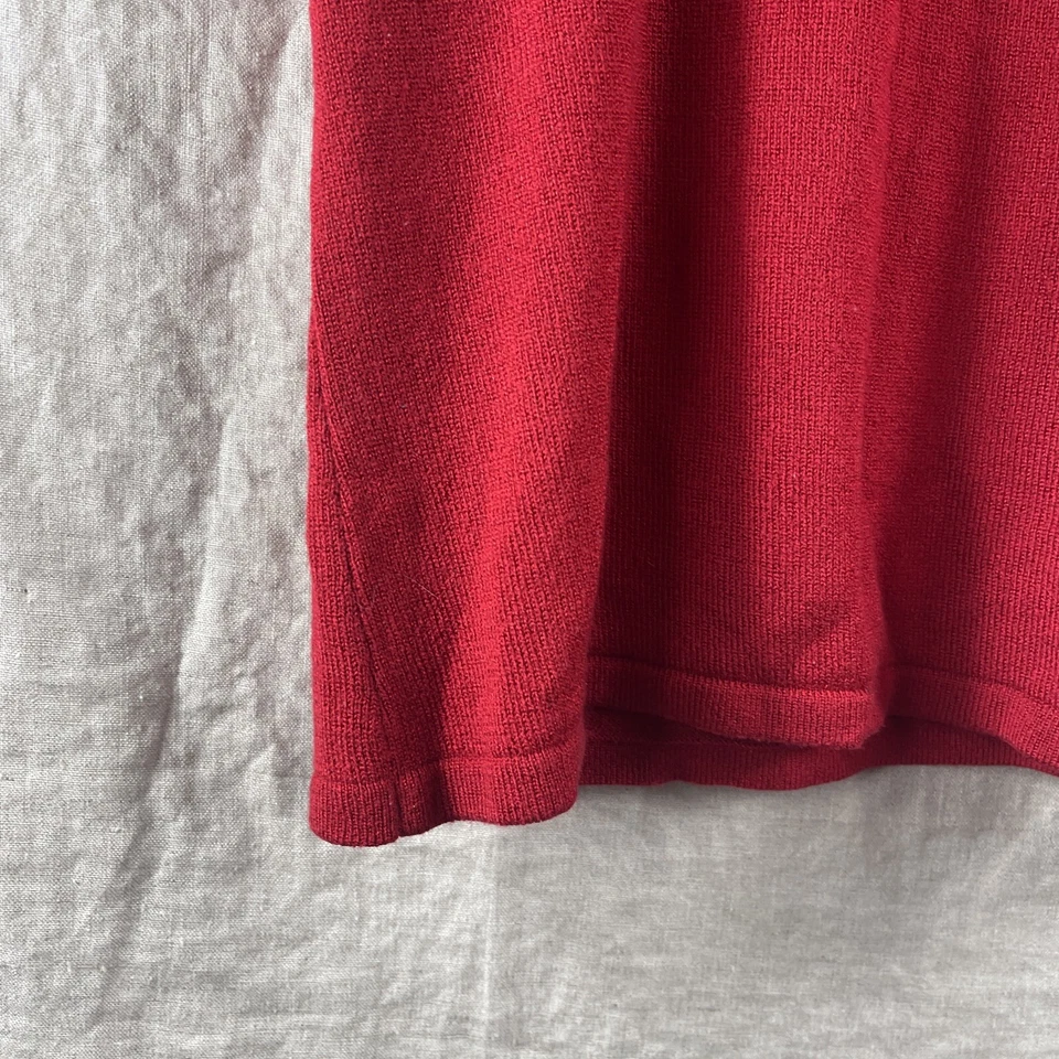 Camiseta sin mangas First Issue Liz Claiborne para mujer roja tejida correa ancha cuello redondo talla M Foto 2 de 4