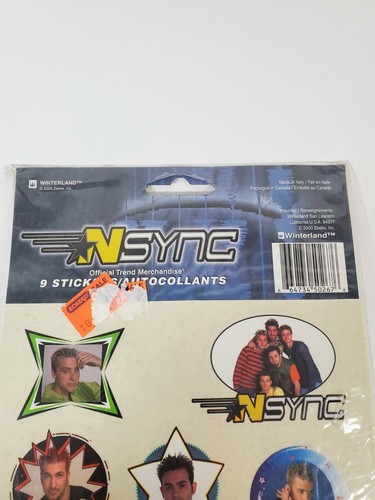 NSYNC STICKERS 9 Stickers 2000 Winterland Zeeks NEW SEALED - Picture 4 of 4