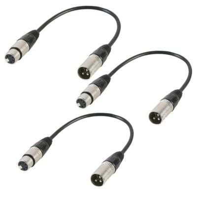 3x Pulse 3 Pin XLR Stecker auf 5 Pin XLR Buchse DMX Adapter Leitung Bühnenbeleuchtung DJ