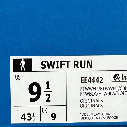 Adidas Originals Swift Run Men's Size 9.5 Black White Sneakers EE4442 New! - Bild 11 von 11