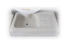 Lavello di VERO marmo Botticino levigato misure standard 100x61x20 cm una vasca.