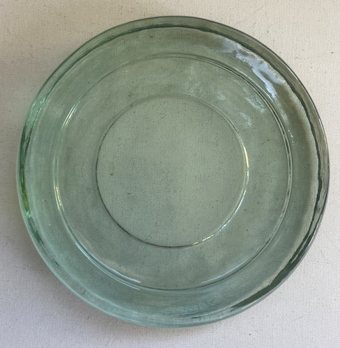Vintage Heavy Glass What Not Dish 5.75" Diameter Light Green Art Glass - 第 2/2 張圖片