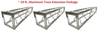 3x 3.28ft Lighting Square Aluminum Bolted Truss 10' span Stand Universal DJ