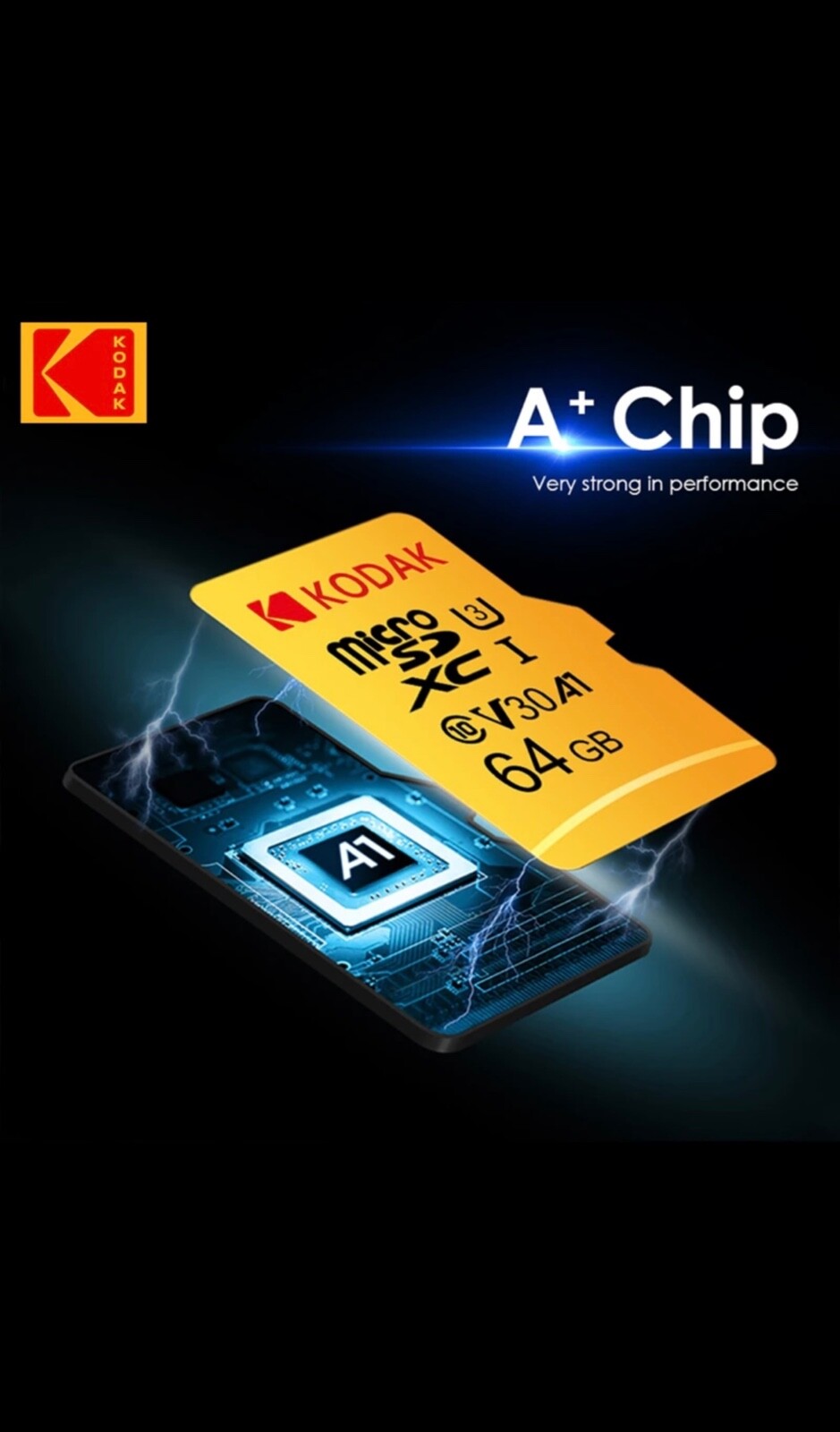 KODAK Original MicroSD Card 128GB 256GB Flash Card Memory Card 100MB/S