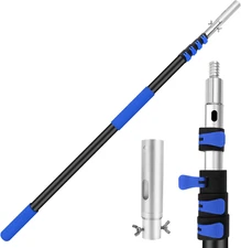 Telescopic Pool Pole - 16 FT Adjustable Premium Swimming Pool Pole Heavy Duty Al