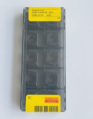 SANDVIK TURNING INSERTS CCMT120404-PF 4315 ORIGINAL MADE IN SWEDEN NEW 10 pcs.