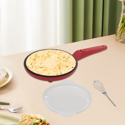 7 in Electric Crepe Maker Baking Pancake Pan Non-Stick Frying Griddle Machine