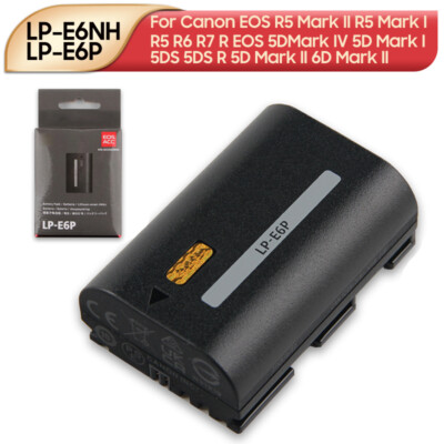 LP-E6NH LP-E6P Replacement Battery For Canon EOS R5 Mark II R6 Mark II R6 R5 R7