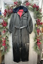 Vintage 70s Aviator Coverall Size Large Men Insulated Snow Suit Scovill USA Hood