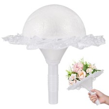 Large Wedding Bouquet Holder Floral Foam Bride Handle Artificial Flowers