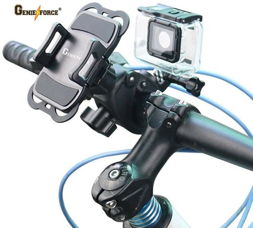 Genieforce® Stabil Fahrrad, Motorrad Handy Smartphone & GoPro Halterung GFH01 🛡 - Picture 2 of 8