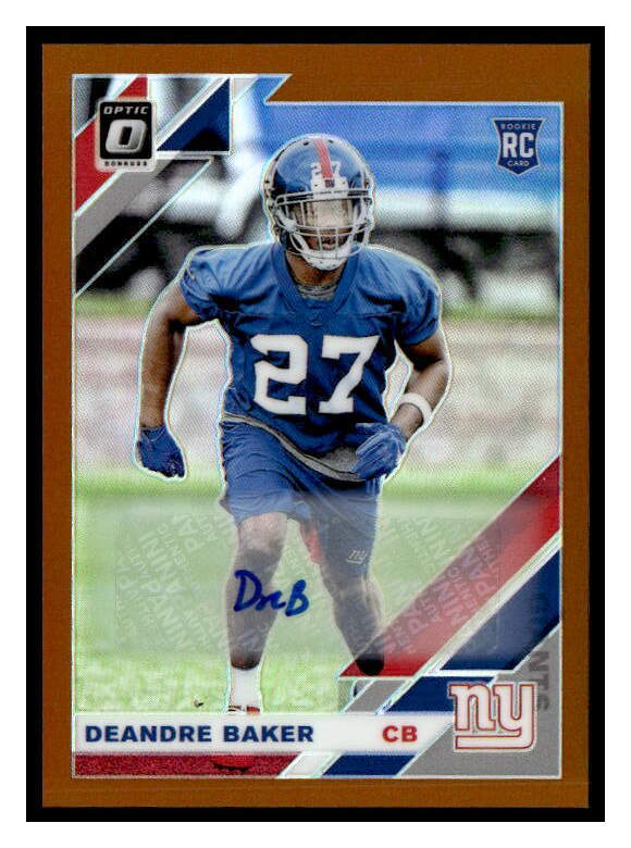 2019 Donruss Optic #114 Deandre Baker Rookies Autographs Bronze
