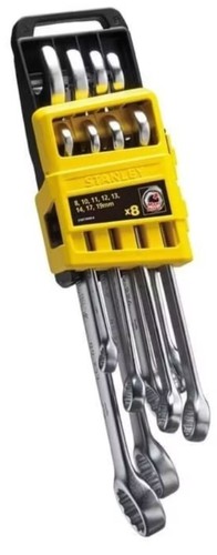 Stanley 8pcs Combination Wrench Set 8 | 19mm Heavy Duty Tool Kit STMT78099 - Picture 2 of 5