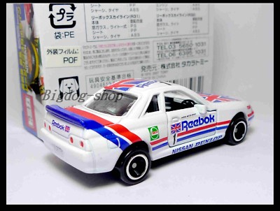 TOMICA 50TH HASEMI MASAHIRO REEBOK NISSAN SKYLINE GT-R R32 1/59