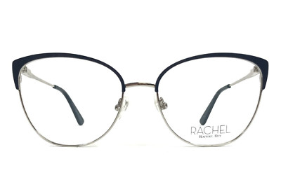 Rachel Roy Eyeglasses Frames PERFECT TEAL Blue Silver Cat Eye Full Rim 53-17-138