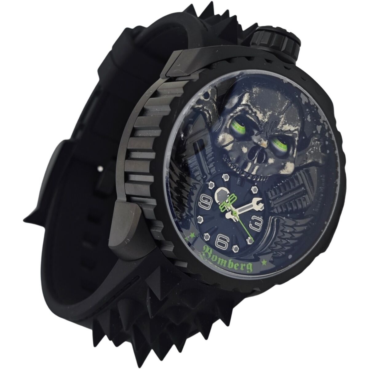 BOMBERG - RARE LIMITED 250 SKULL RIDER BLACK - Ø 47 MM BOMBERG - RARE LIMITED 250 SKULL RIDER BLACK - Ø 47 MM