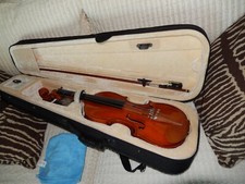 Viola Acero Tigre/Abete Taglia 3/4 L con Trasporto/Borsa e Fiocco - Condizioni Nuove