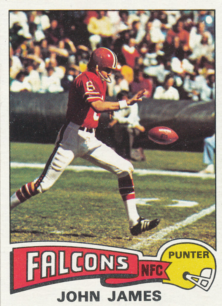 John James 1975 Topps #326 Falcons Football Card
