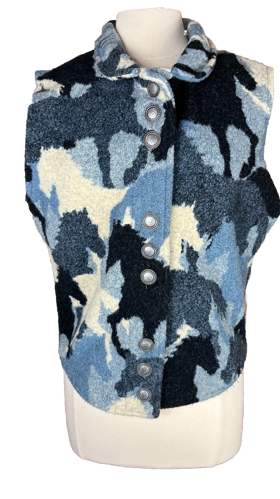 County Clothing (Sz L) Cheyenne Collection Vest Horse Shadows Made In Canada