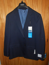 NEW Haggar Active Series Blazer Tailored Fit Dark/Navy Blue 40 Regular Stretch