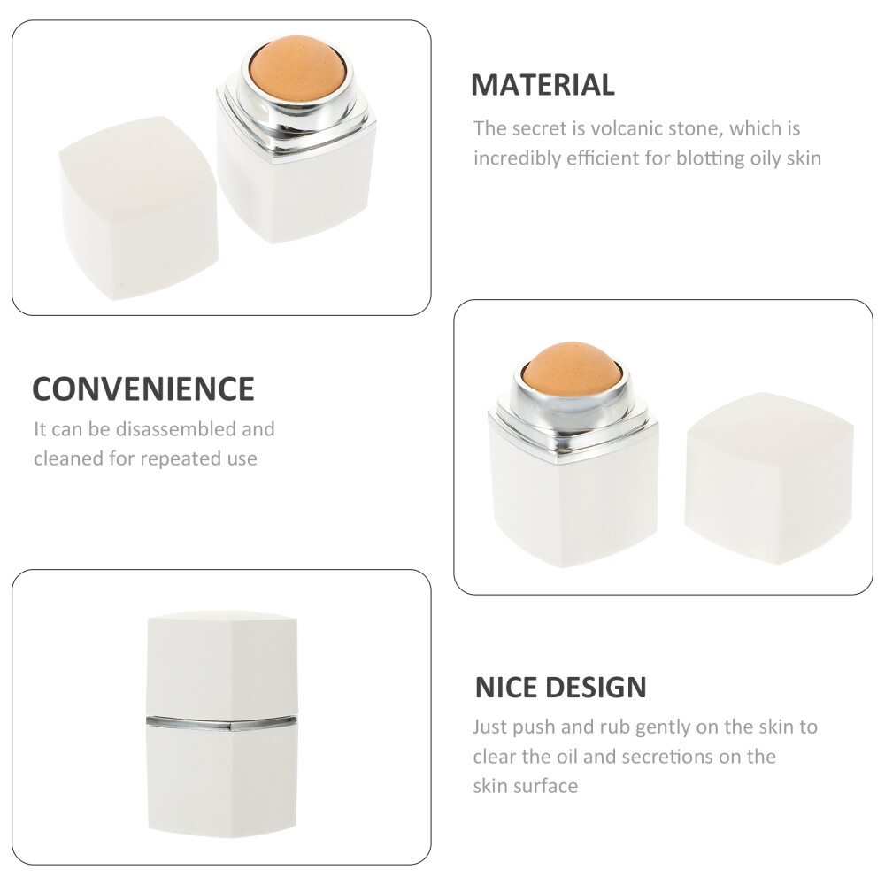 2 Pack Volcanic Stone Oil-absorbing Ball Skin Care Tools Face Roller ...