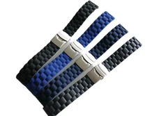 NATO® ELITE Link Rubber Silicone Deployment watchband Diver strap 20mm 22mm USA