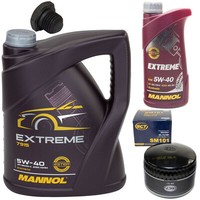 MotoröL Set 5W-40 6 Liter + ÖLfilter Sm 101 + Schraube FüR Opel Omega A Senator