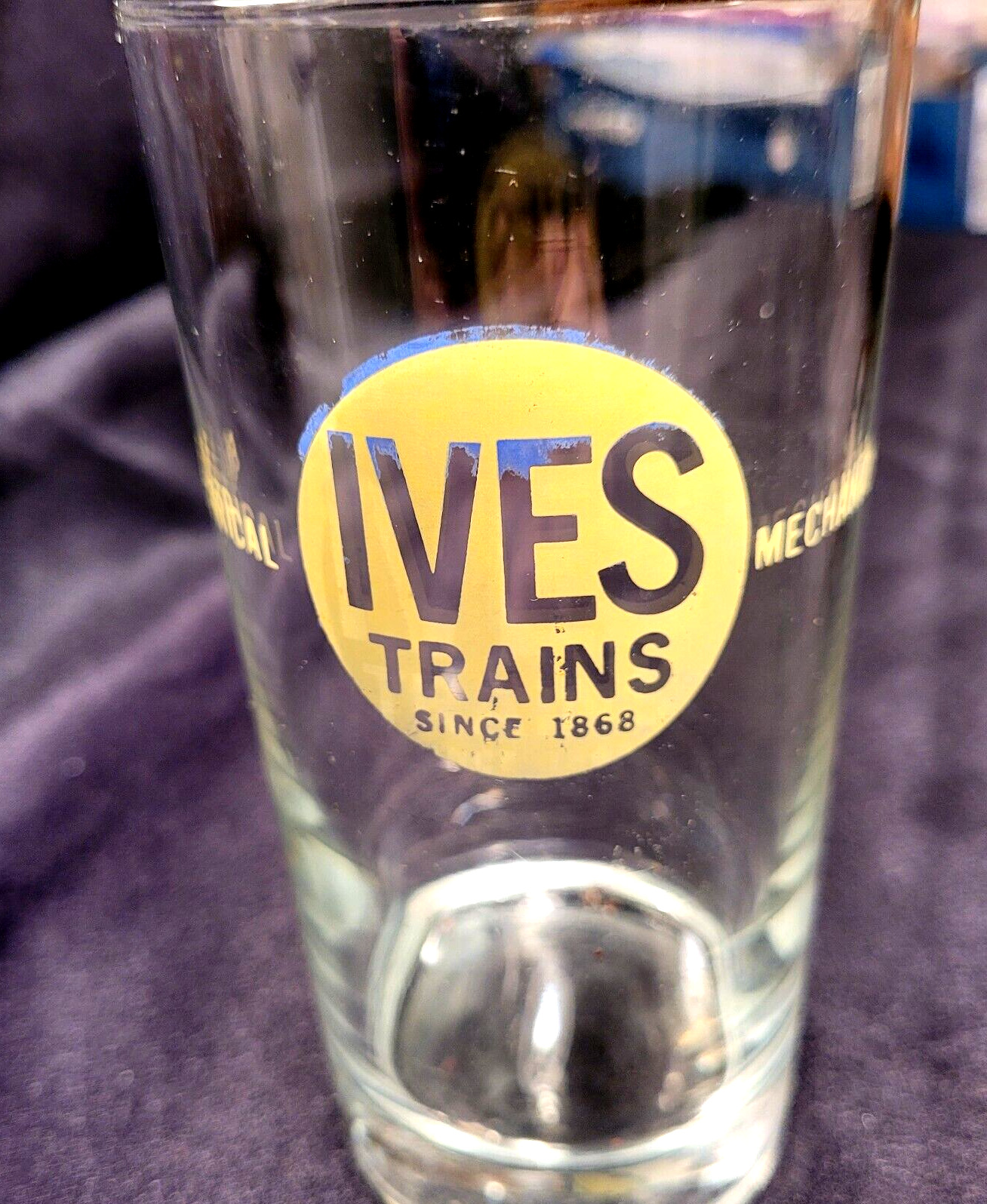 Ives Trains Advertising Drinking Glass