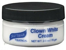 GRAFTOBIAN THEATRICAL MAKEUP FACE AND BODY PAINT CLOWN WHITE CREAM 2.5oz