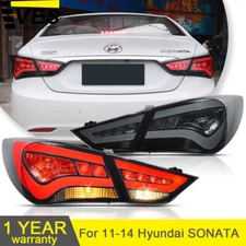 Pair Smoked Lens LED Tail Lights For 2011-2014 Hyundai Sonata Brake Rear Lamps