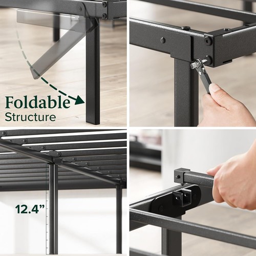 14 Inch Metal Platform Bed Frame Foldable Steel Frame No Box Spring Needed Full - Picture 7 of 12