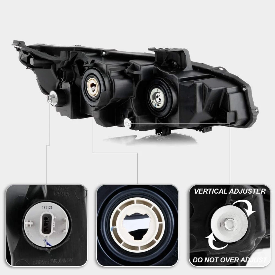 For 2016-2020 Honda Civic Halogen Type Projector Headlights Headlamps Left+Right - Image 3 of 4