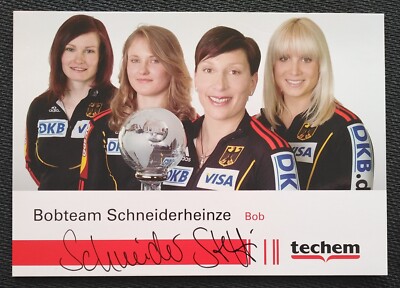 9845 Stefanie Schneider Bob Autogrammkarte original signiert