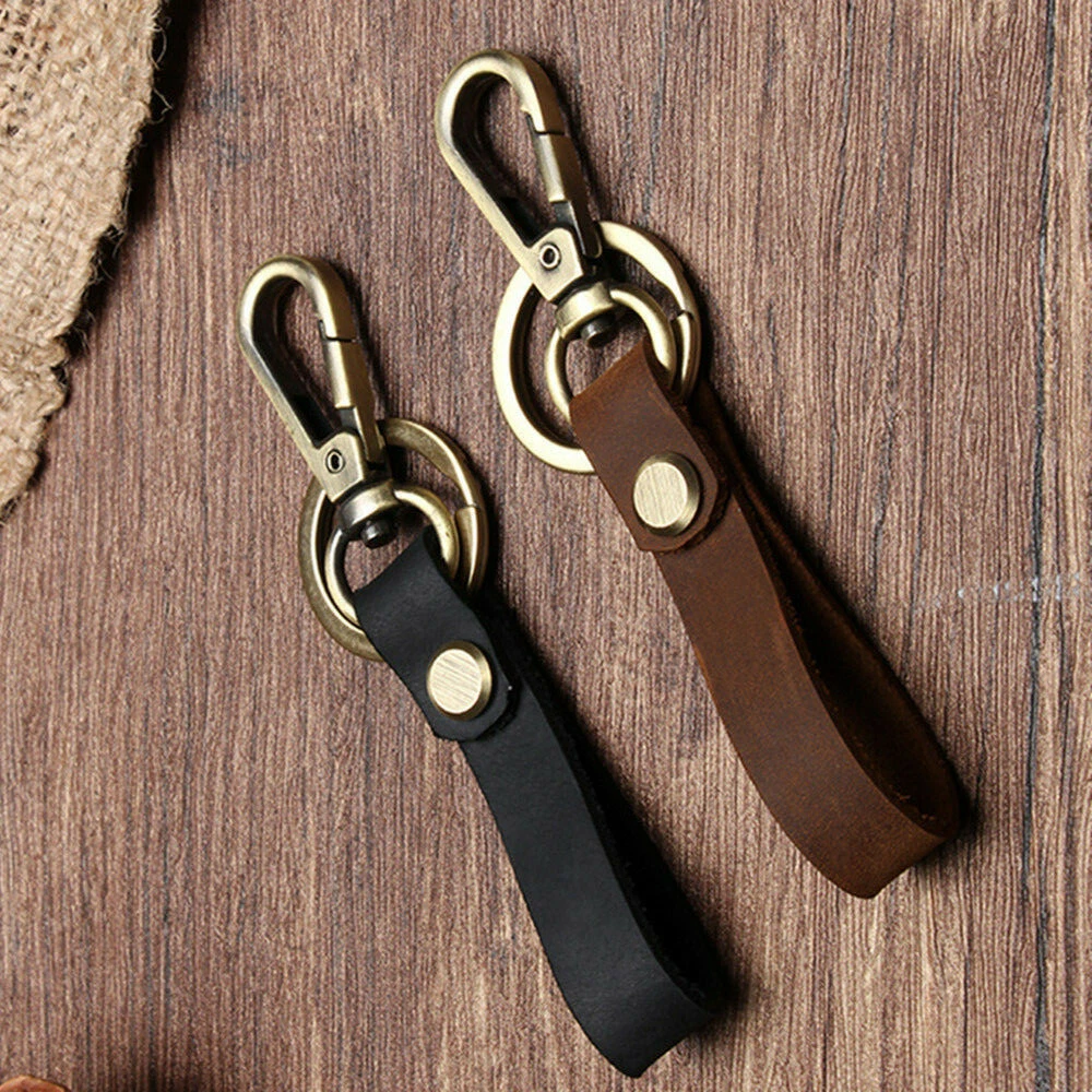 Leather keychain strap deals