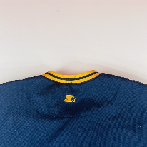Starter Vintage Baseball Jersey Navy Blue Yellow Spellout Mens Size Large - Picture 9 of 9