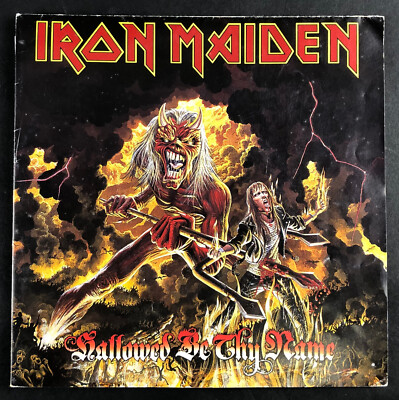 red 7'' + Poster Sleeve - IRON MAIDEN   Hallowed Be Thy Name - 1993 EMP 288