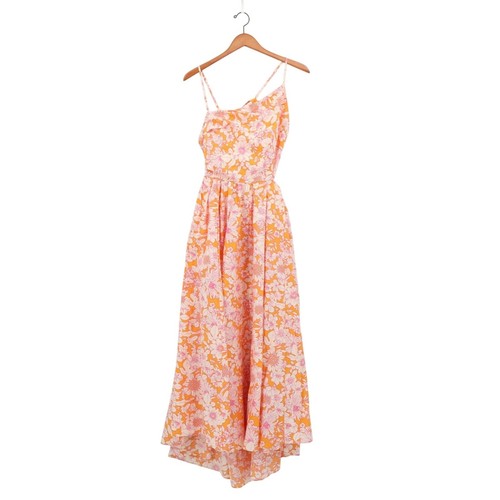 NWT J. Crew Collection Side Cutout Midi Dress in Orange Floral Cotton Poplin 12 - Picture 5 of 10