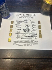 Solid Brass letterpress Side gauges EDW. L. Megill- $25 off org price.