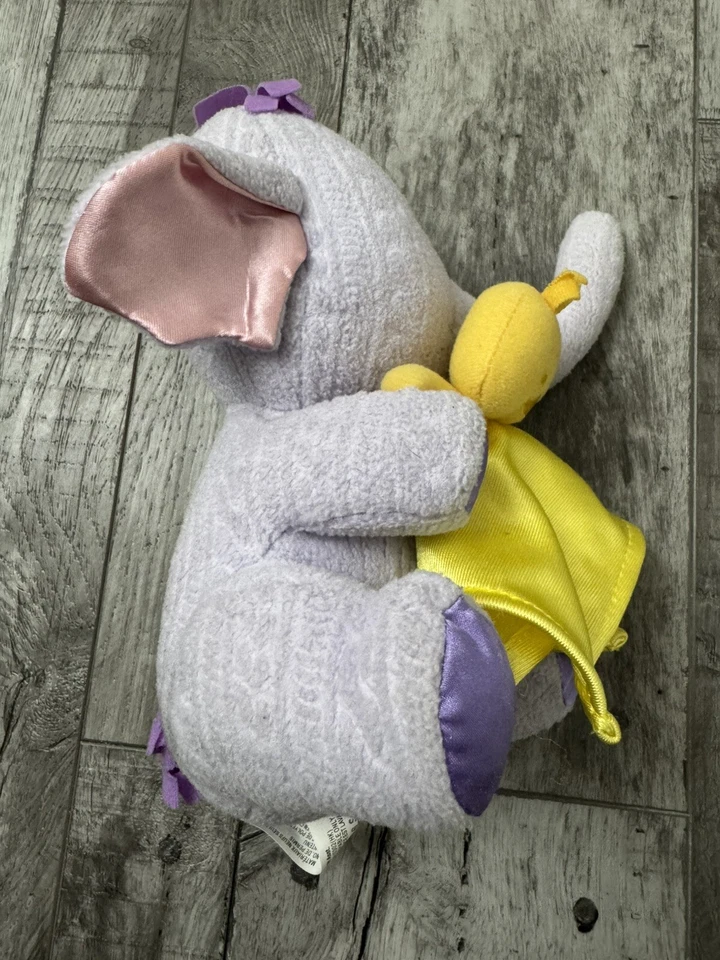 Fisher Price Heffalump Lumpy Purple Elephant Plush Yellow Duck Blanket Vintage - Image 3 of 4